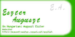 eszter auguszt business card